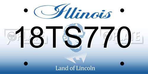 18TS770 Illinois License Plate