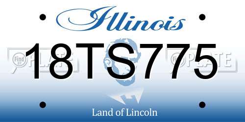18TS775 Illinois License Plate