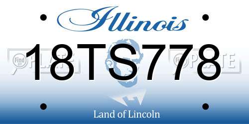 18TS778 Illinois License Plate
