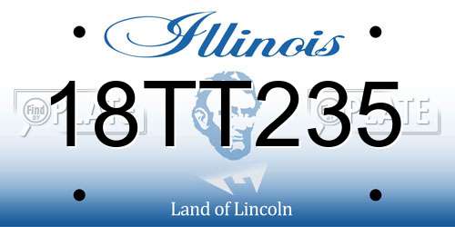 18TT235 Illinois License Plate