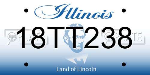 18TT238 Illinois License Plate