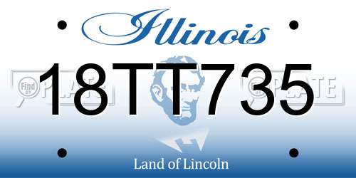 18TT735 Illinois License Plate