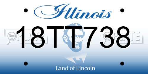 18TT738 Illinois License Plate