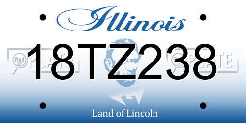18TZ238 Illinois License Plate