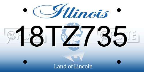 18TZ735 Illinois License Plate