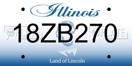 18ZB270 Illinois License Plate