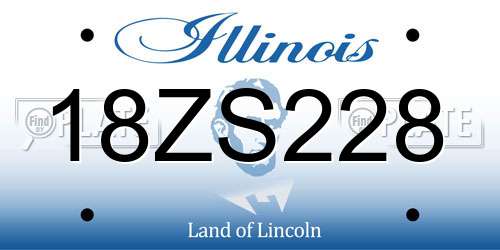 18ZS228 Illinois License Plate
