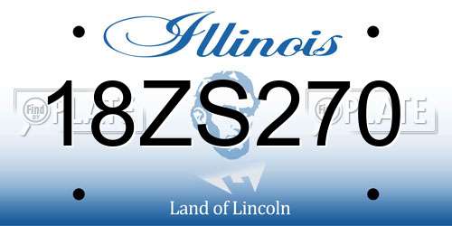 18ZS270 Illinois License Plate