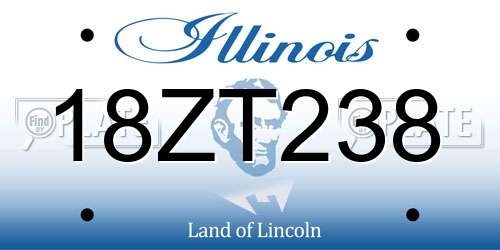 18ZT238 Illinois License Plate