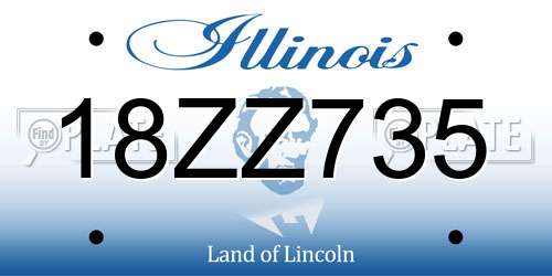 18ZZ735 Illinois License Plate