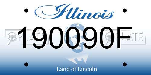 190090F Illinois License Plate