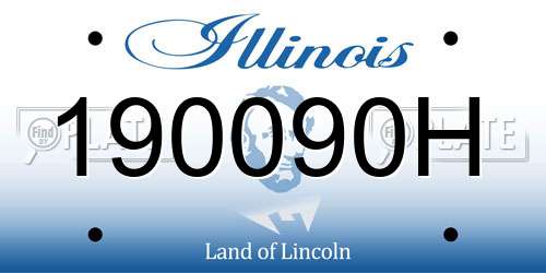 190090H Illinois License Plate
