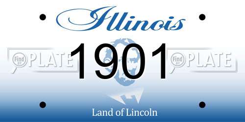 1901 Illinois License Plate