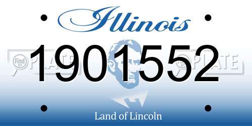 1901552 Illinois License Plate
