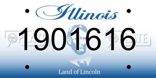 1901616 Illinois License Plate
