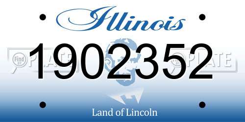 1902352 Illinois License Plate