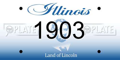 1903 Illinois License Plate