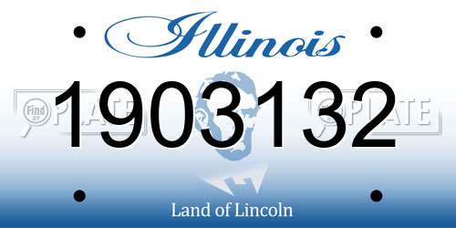 1903132 Illinois License Plate