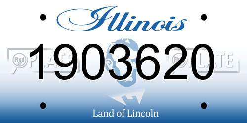1903620 Illinois License Plate