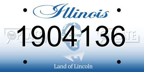 1904136 Illinois License Plate