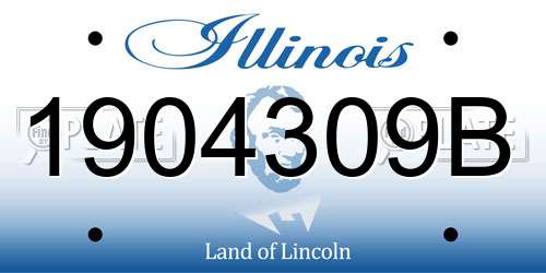 1904309B Illinois License Plate