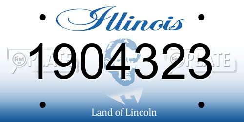 1904323 Illinois License Plate