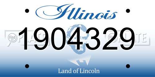 1904329 Illinois License Plate