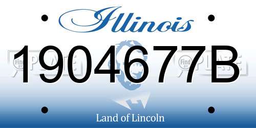1904677B Illinois License Plate