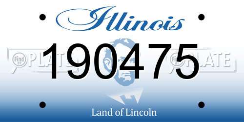 190475 Illinois License Plate