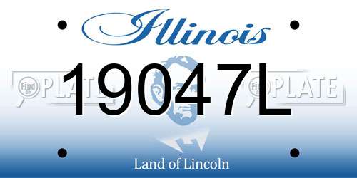 19047L Illinois License Plate