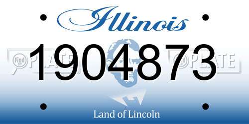 1904873 Illinois License Plate