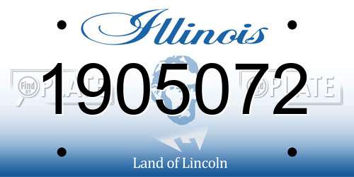 1905072 Illinois License Plate