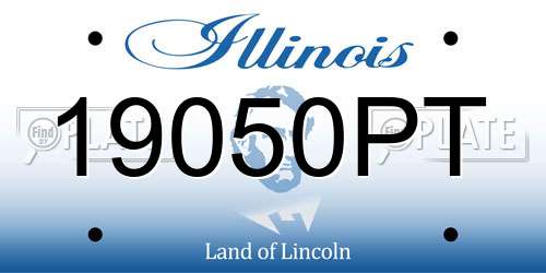 19050PT Illinois License Plate