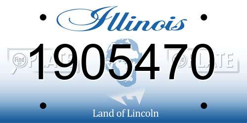 1905470 Illinois License Plate
