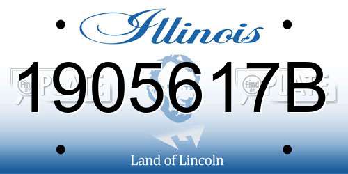1905617B Illinois License Plate