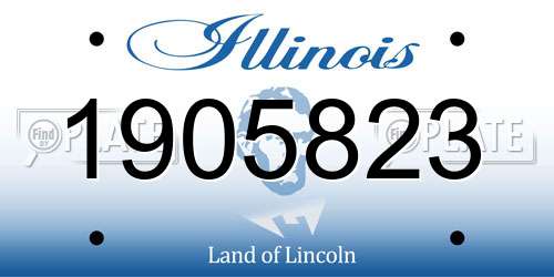 1905823 Illinois License Plate