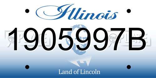 1905997B Illinois License Plate