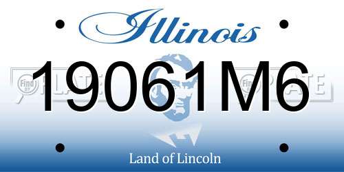 19061M6 Illinois License Plate