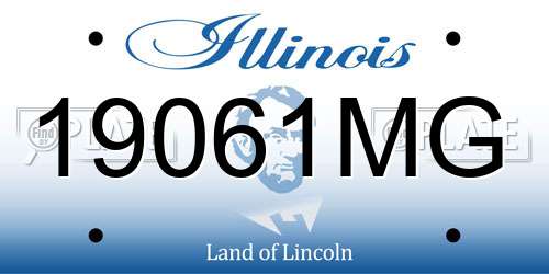 19061MG Illinois License Plate