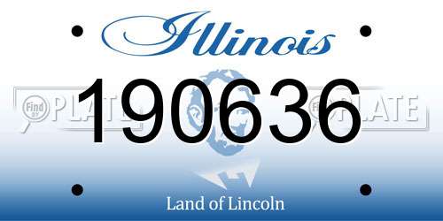 190636 Illinois License Plate