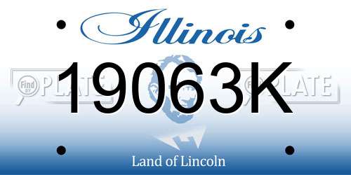 19063K Illinois License Plate