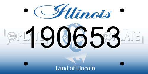 190653 Illinois License Plate