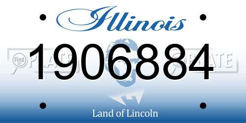 1906884 Illinois License Plate