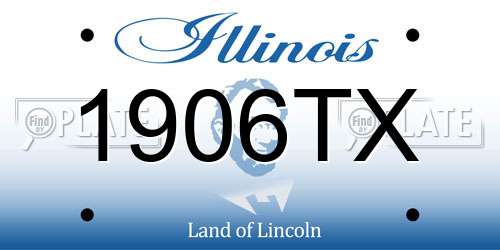 1906TX Illinois License Plate