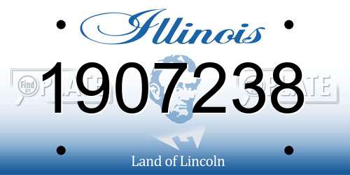 1907238 Illinois License Plate