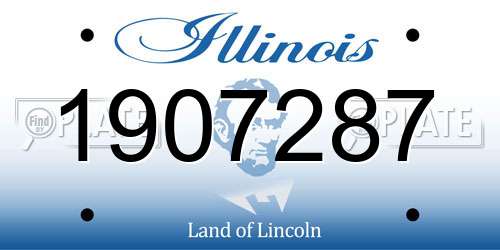 1907287 Illinois License Plate