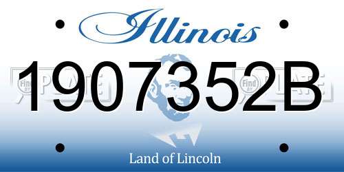 1907352B Illinois License Plate