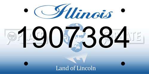 1907384 Illinois License Plate
