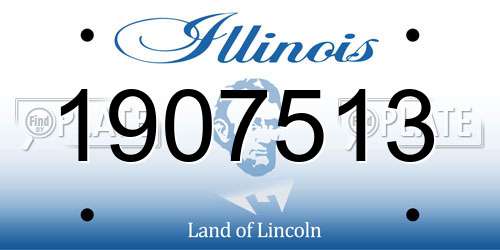 1907513 Illinois License Plate