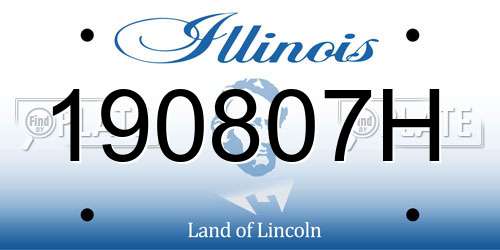 190807H Illinois License Plate